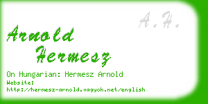 arnold hermesz business card